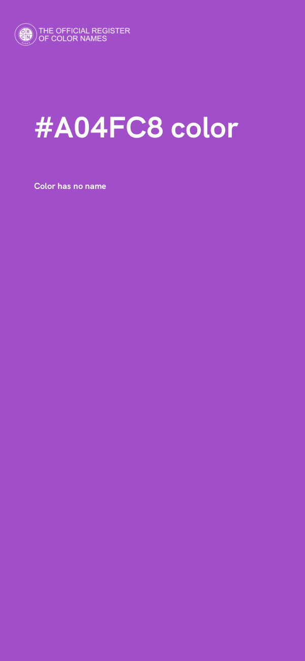 #A04FC8 color image