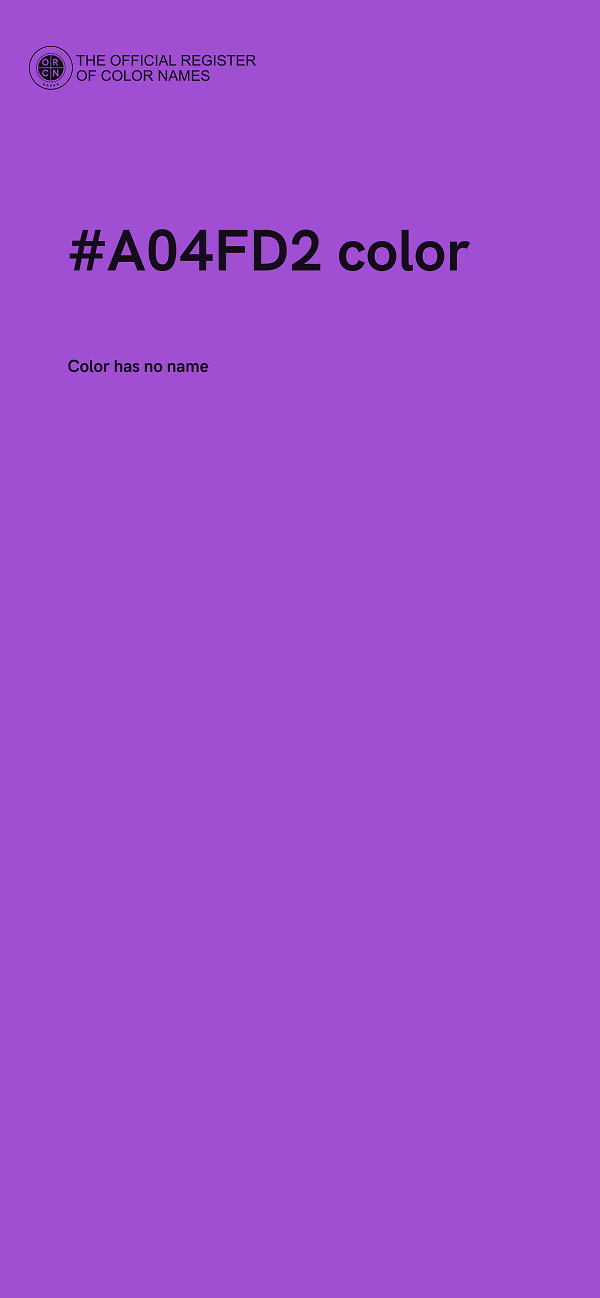 #A04FD2 color image