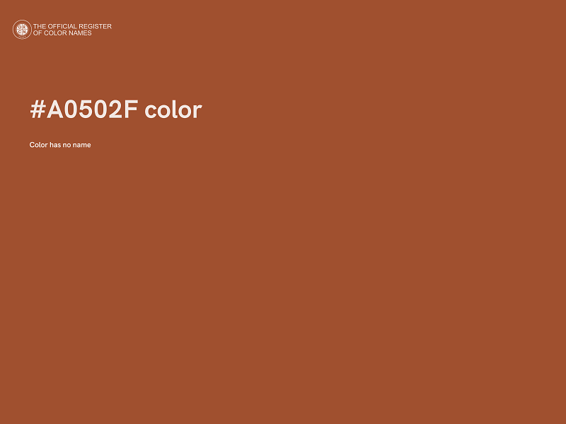 #A0502F color image