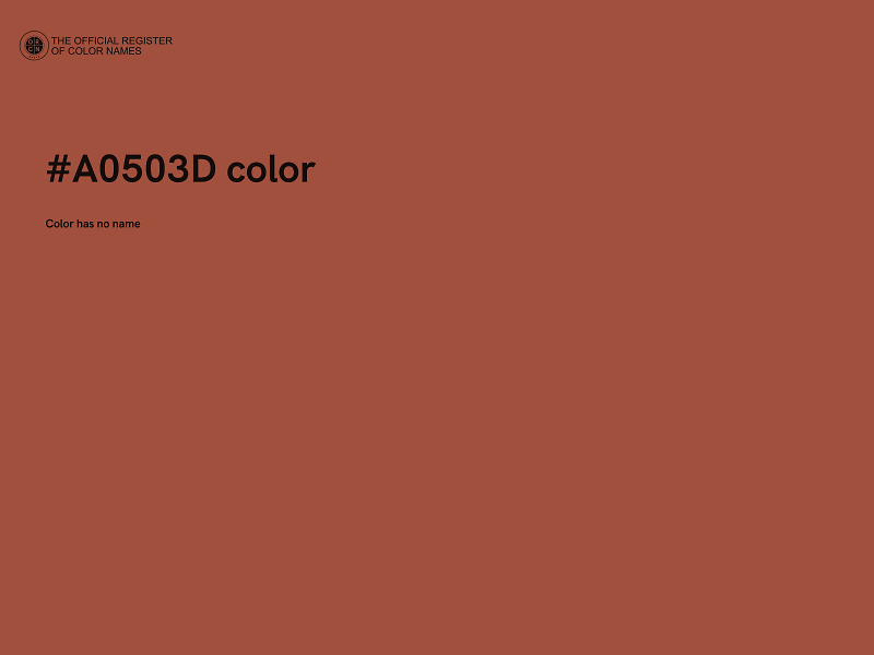 #A0503D color image