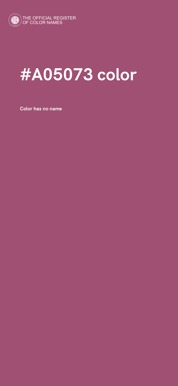 #A05073 color image