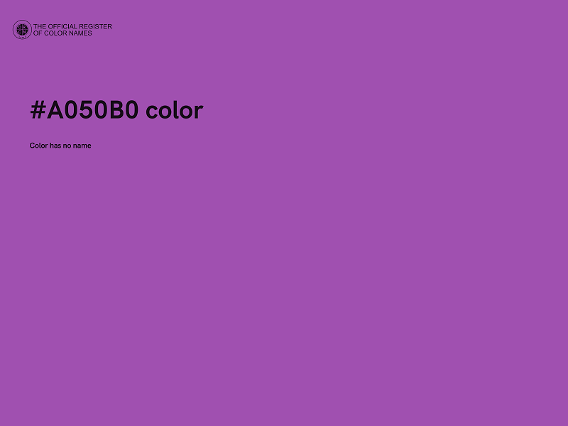 #A050B0 color image