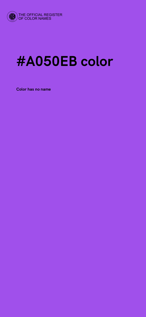 #A050EB color image