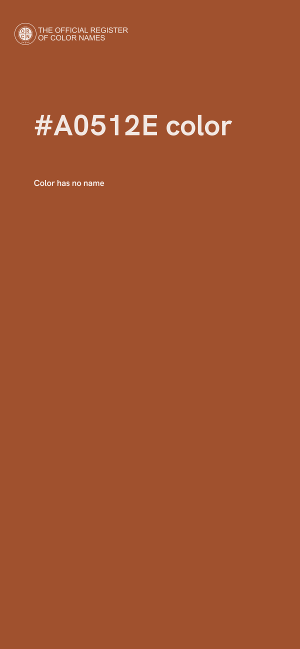 #A0512E color image