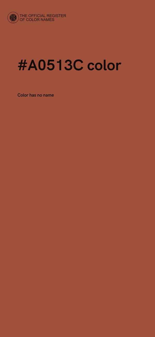 #A0513C color image