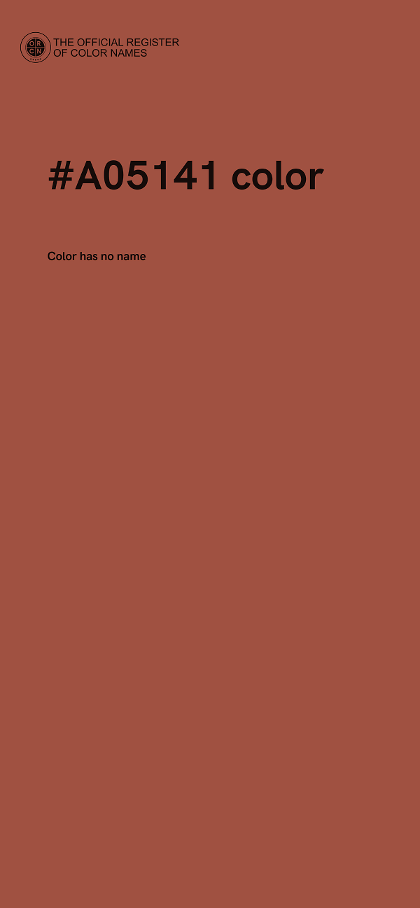 #A05141 color image