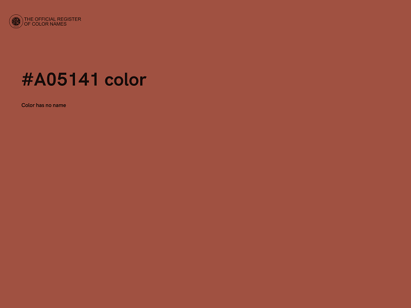 #A05141 color image