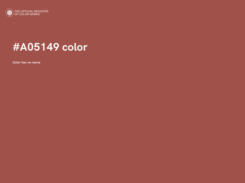 #A05149 color image