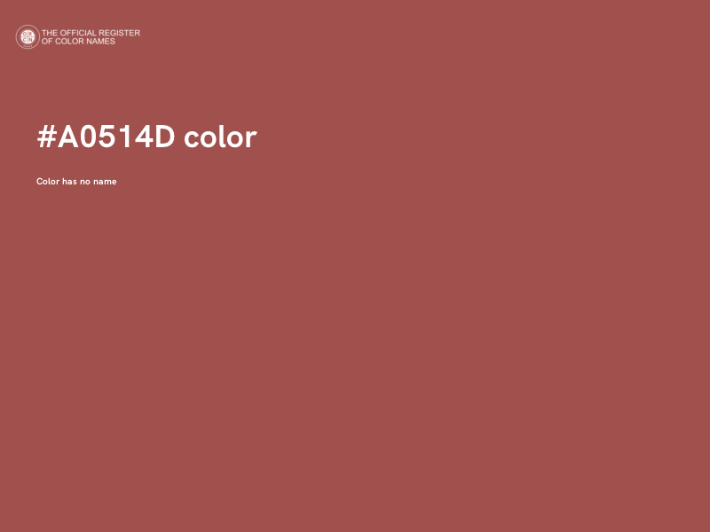 #A0514D color image