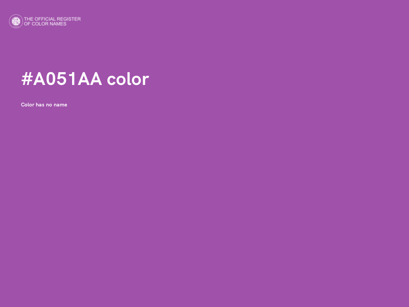 #A051AA color image