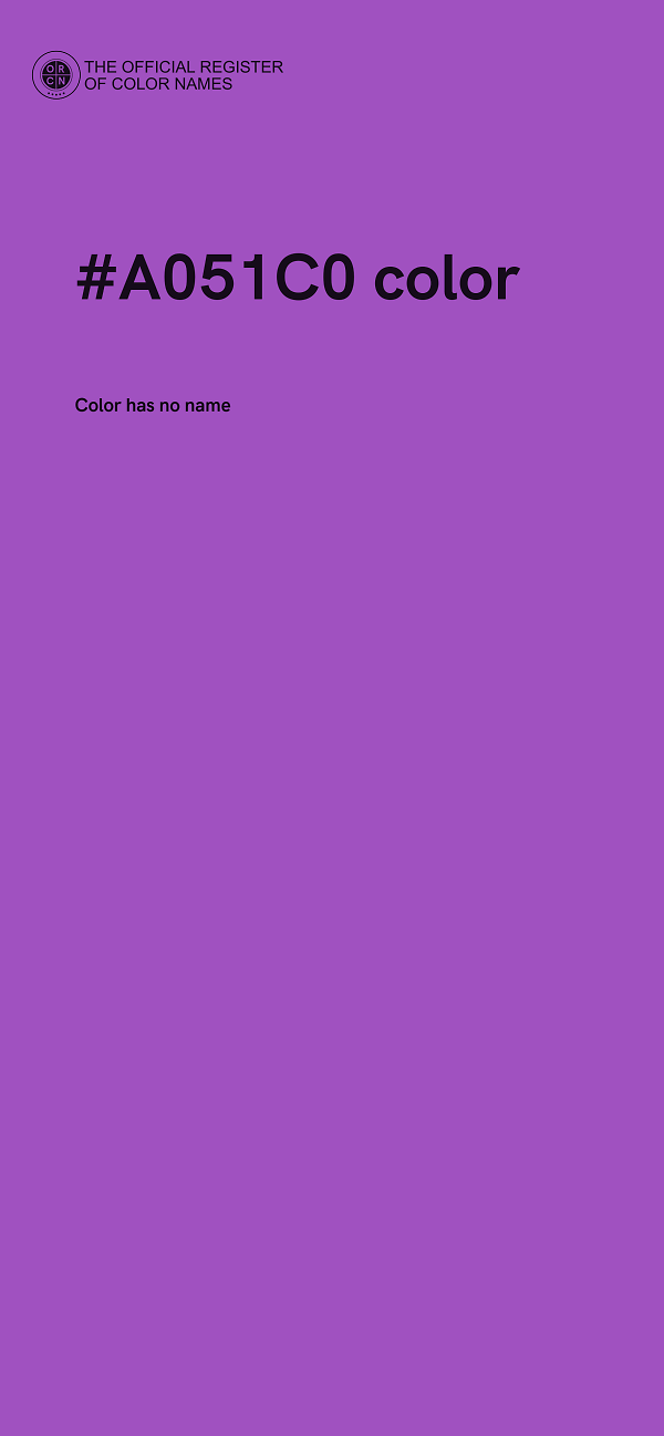 #A051C0 color image