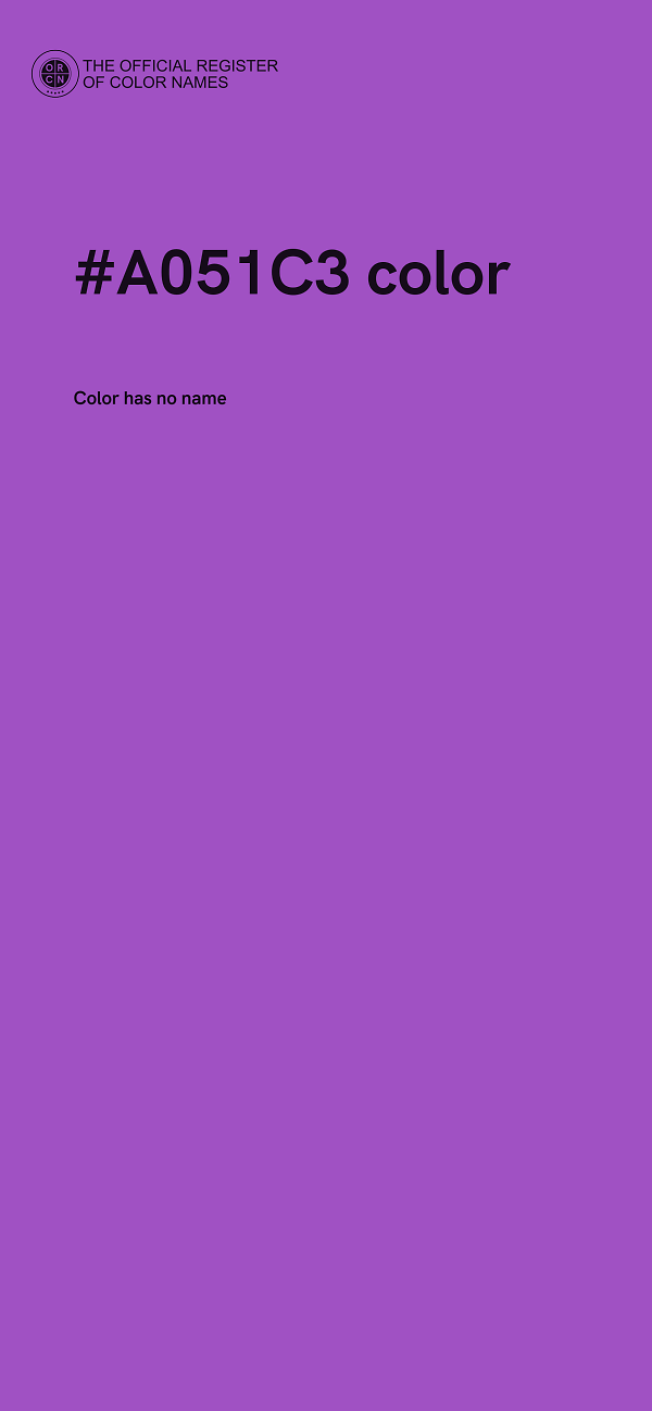 #A051C3 color image