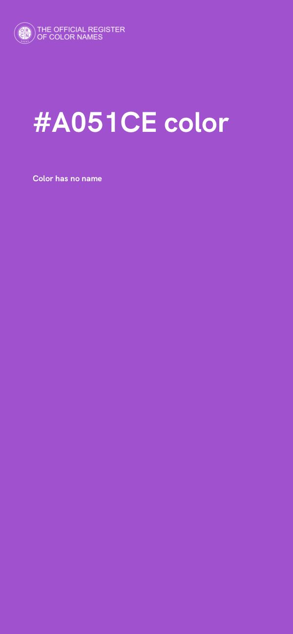 #A051CE color image