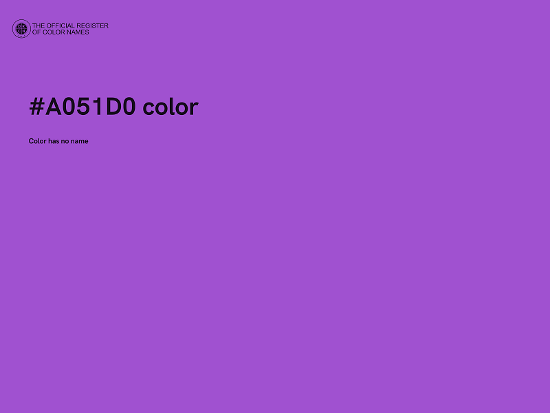 #A051D0 color image