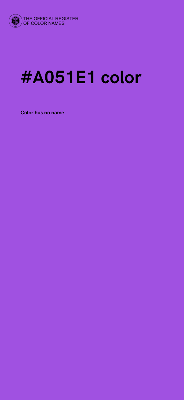 #A051E1 color image