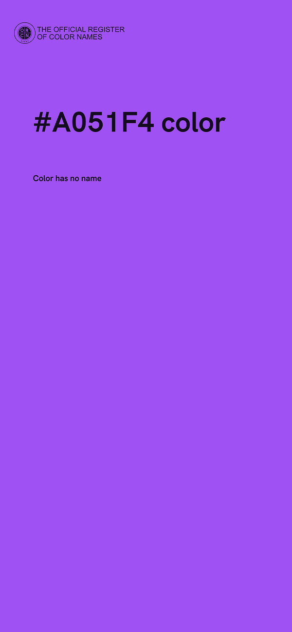 #A051F4 color image