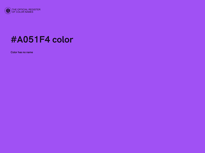 #A051F4 color image