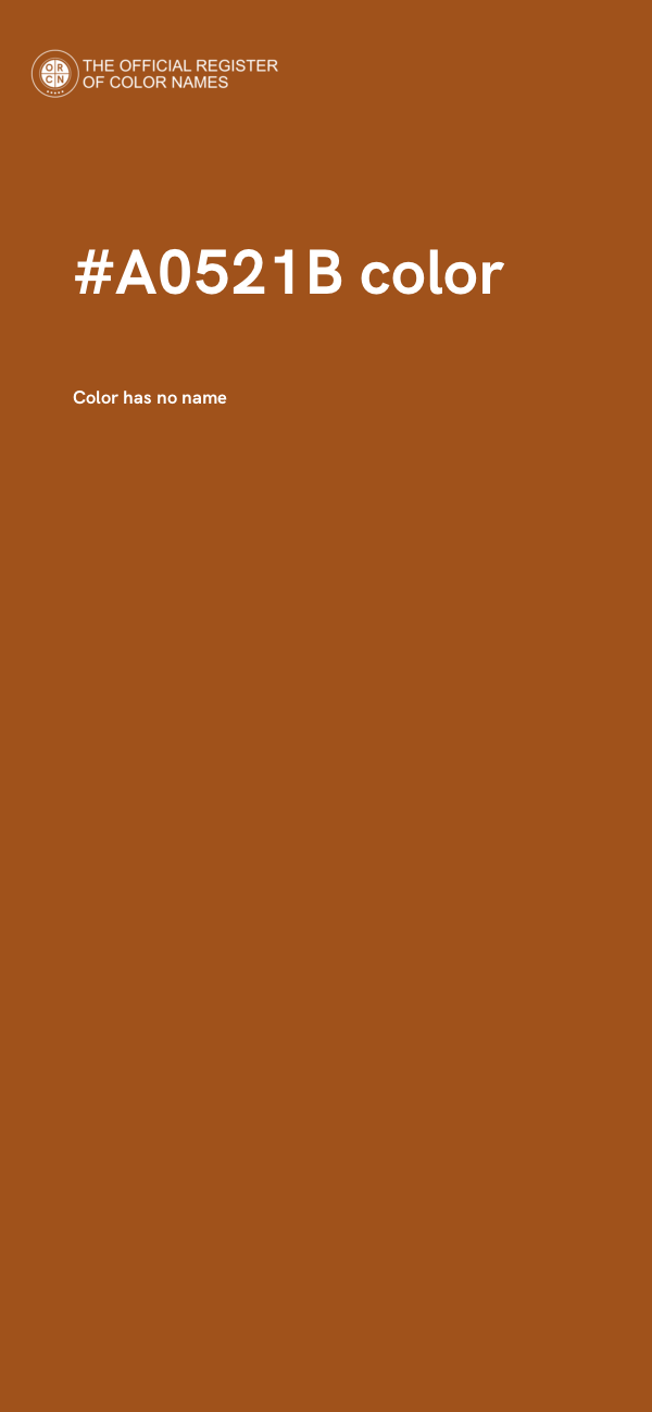 #A0521B color image