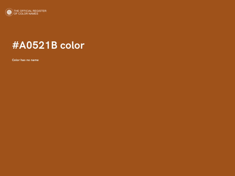 #A0521B color image