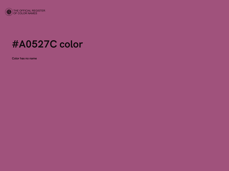 #A0527C color image