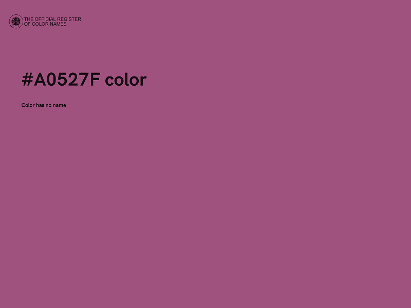 #A0527F color image