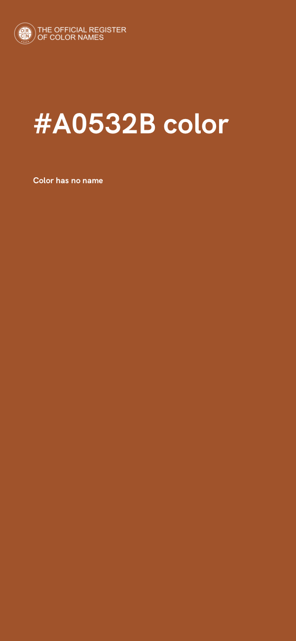 #A0532B color image