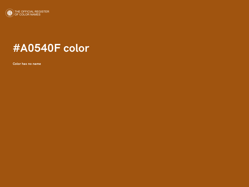 #A0540F color image