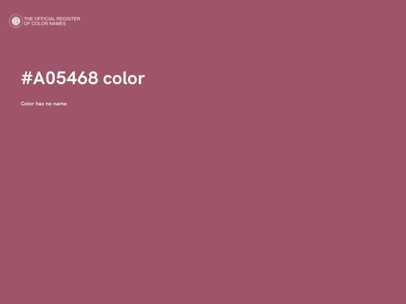 #A05468 color image