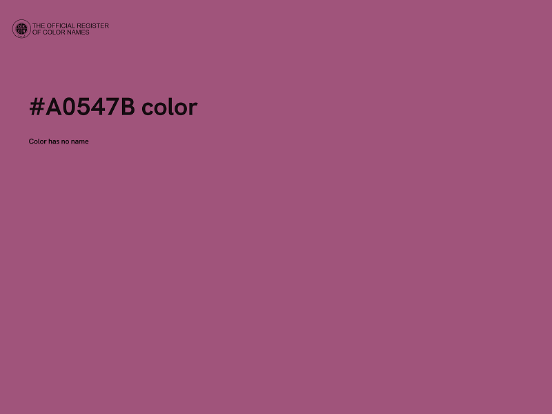 #A0547B color image