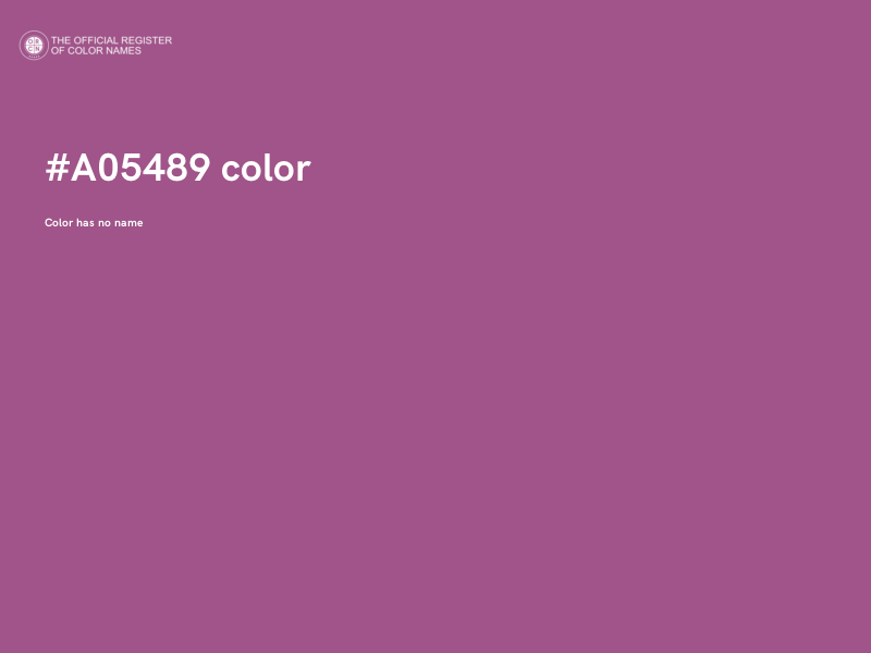 #A05489 color image