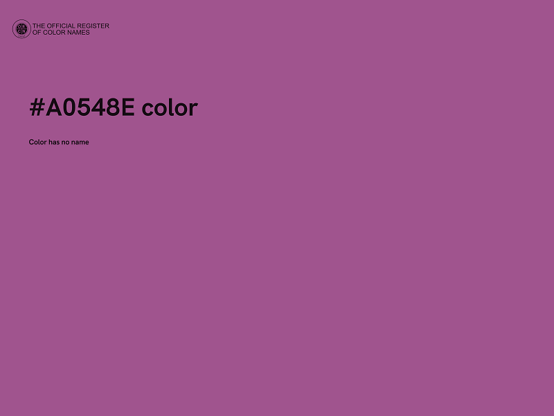 #A0548E color image