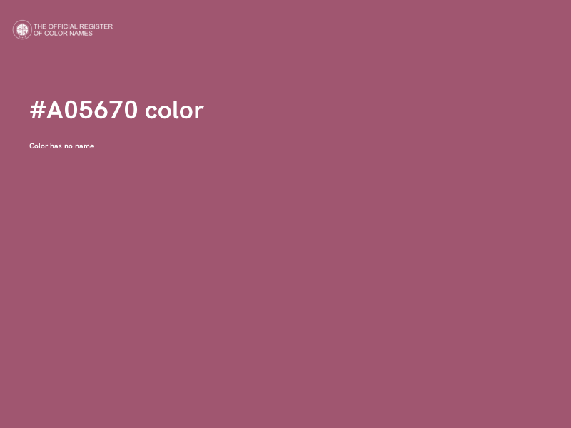 #A05670 color image
