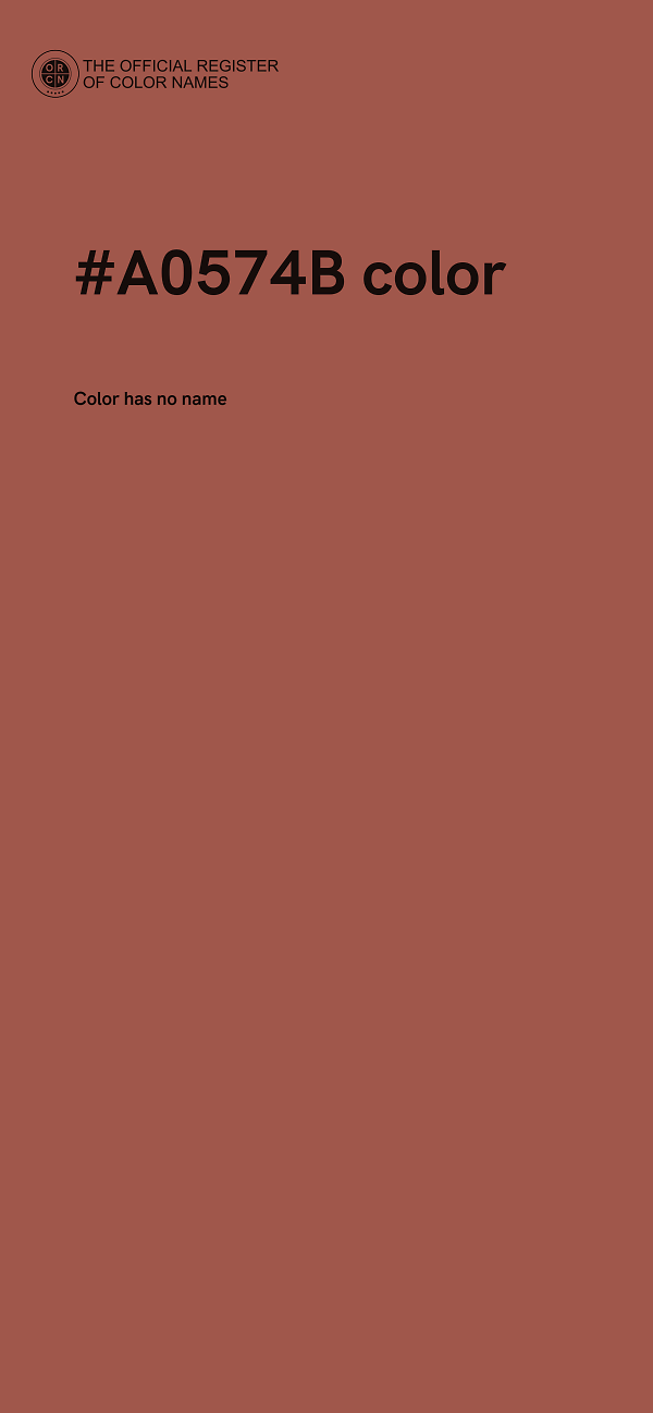 #A0574B color image