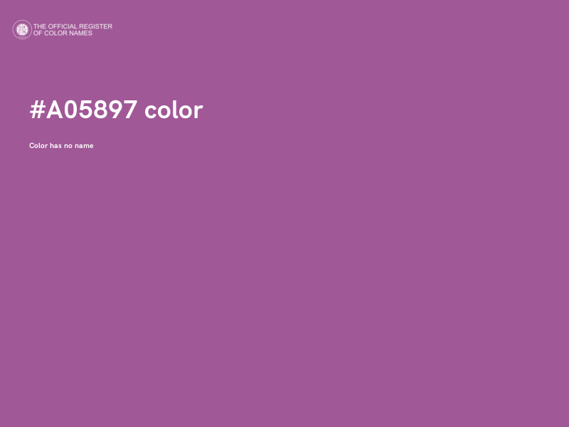 #A05897 color image
