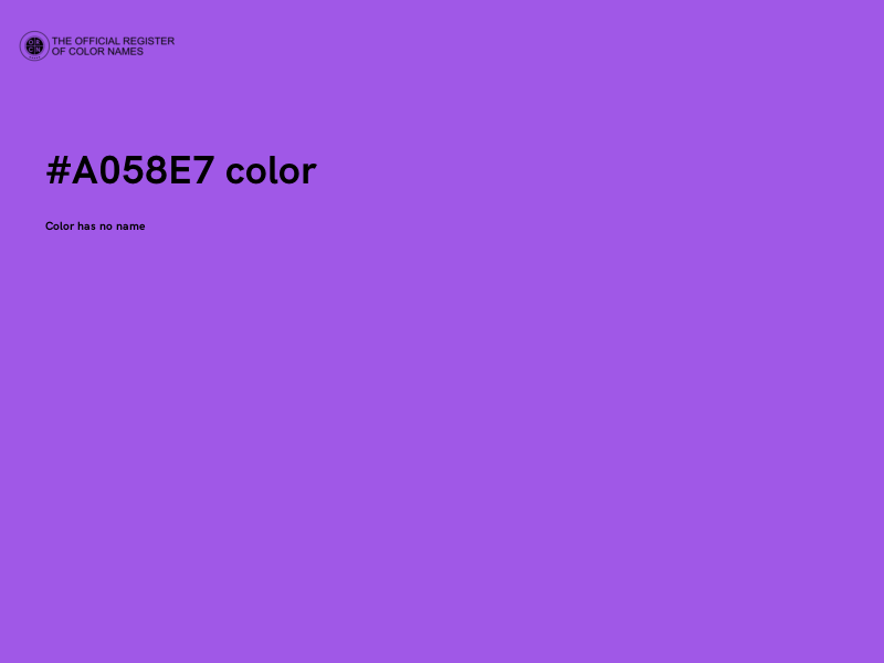 #A058E7 color image