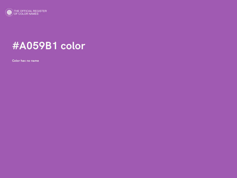 #A059B1 color image