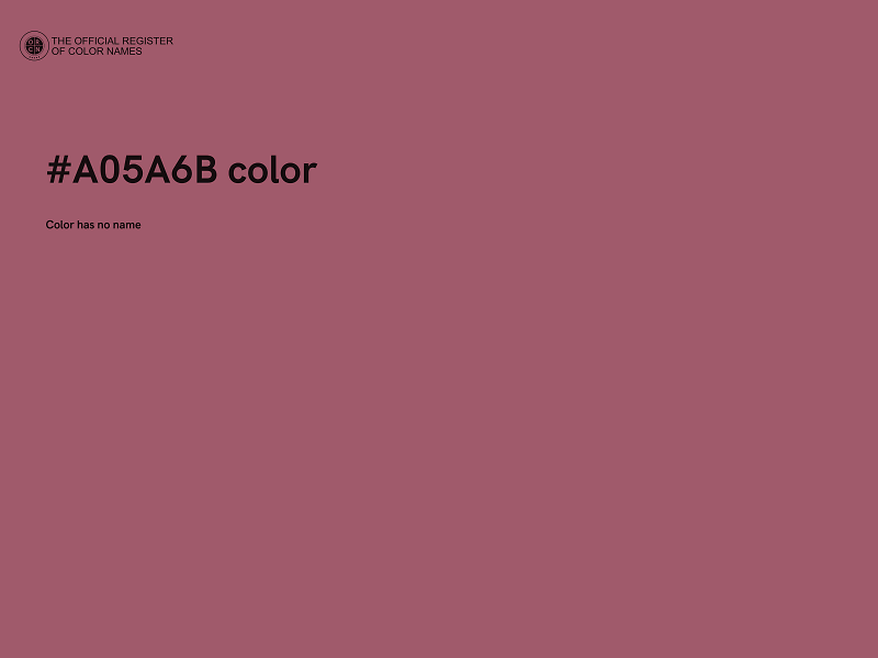 #A05A6B color image