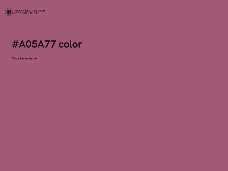 #A05A77 color image