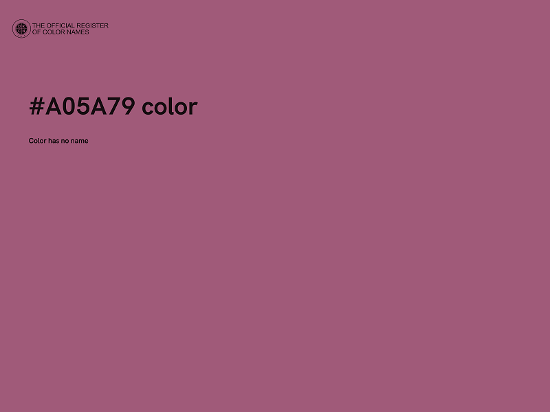 #A05A79 color image