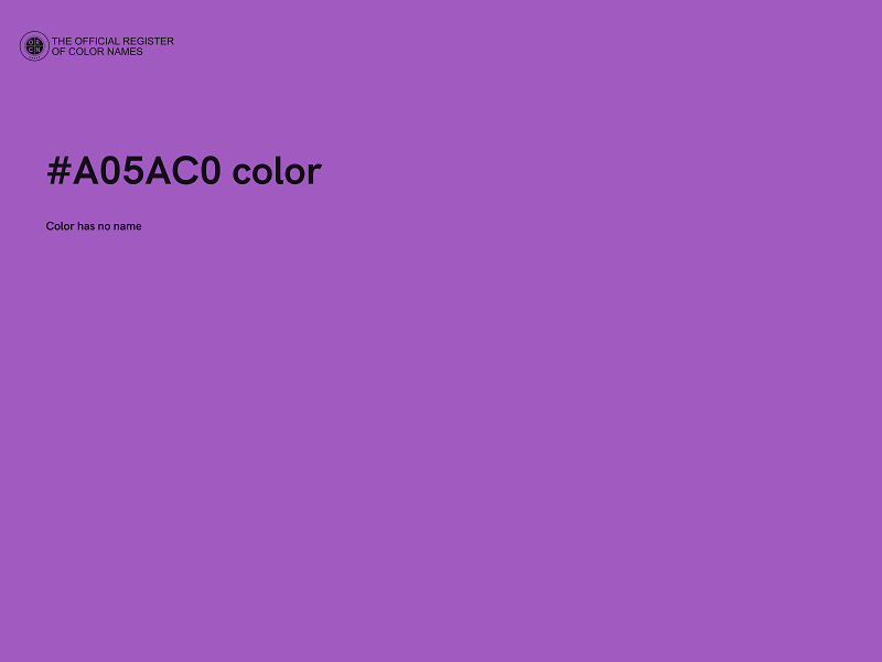 #A05AC0 color image