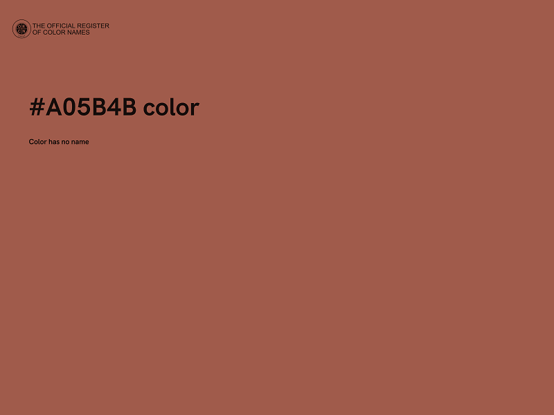#A05B4B color image