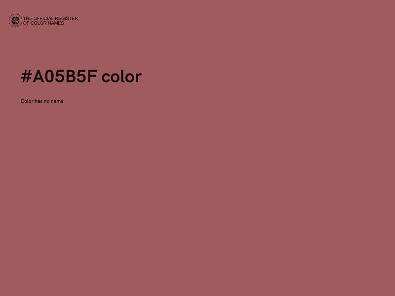 #A05B5F color image