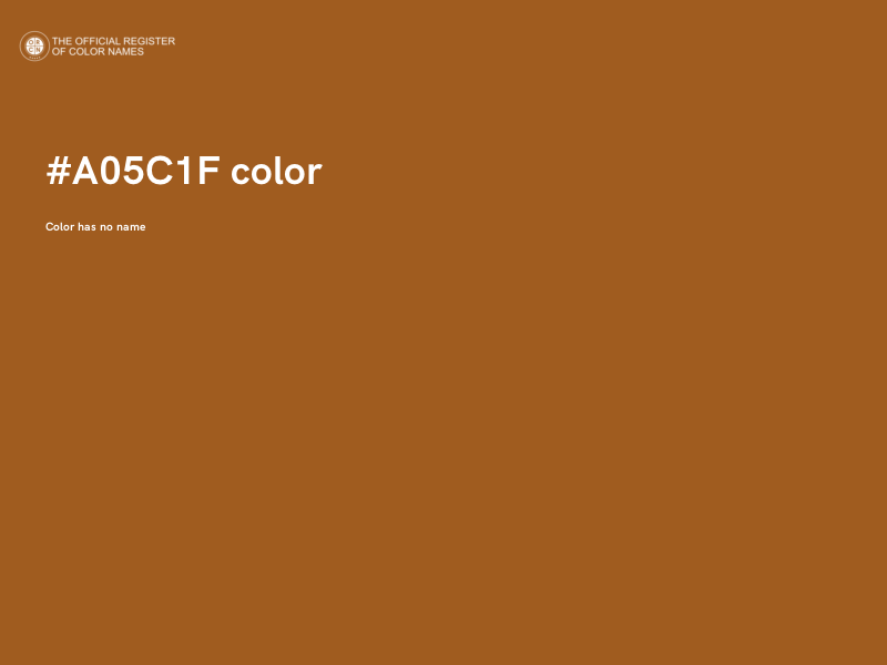 #A05C1F color image