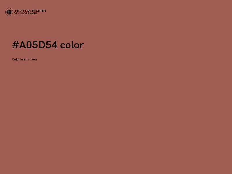 #A05D54 color image