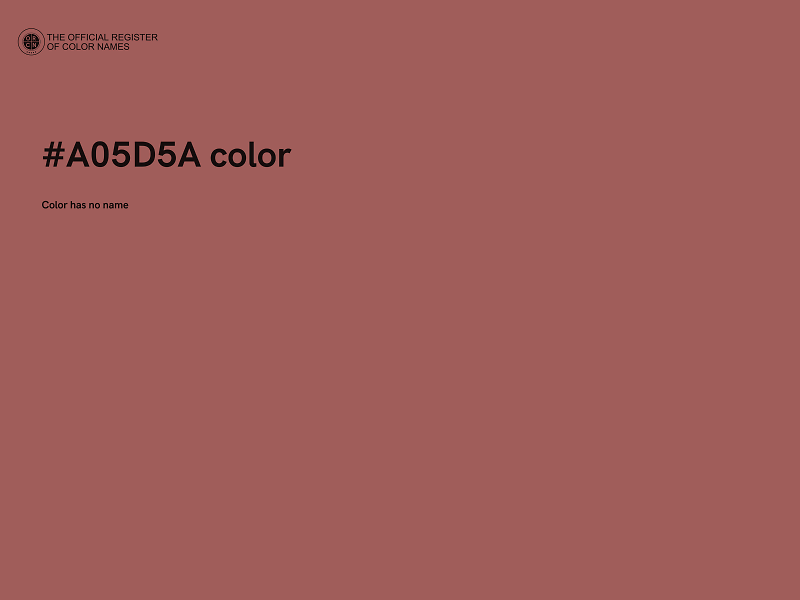 #A05D5A color image