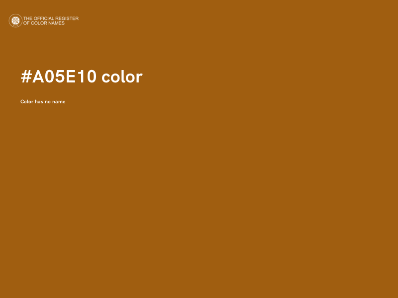 #A05E10 color image