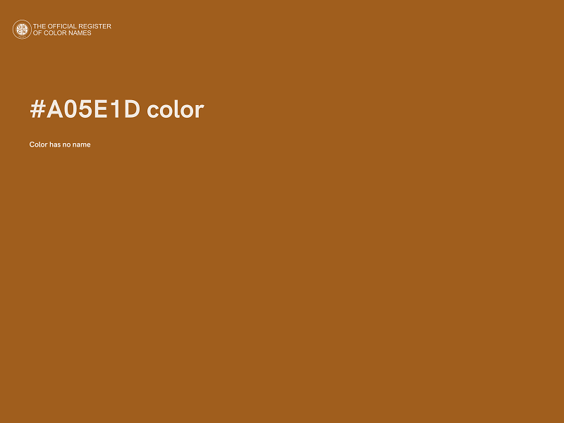 #A05E1D color image