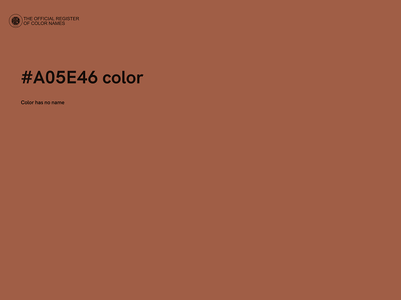 #A05E46 color image