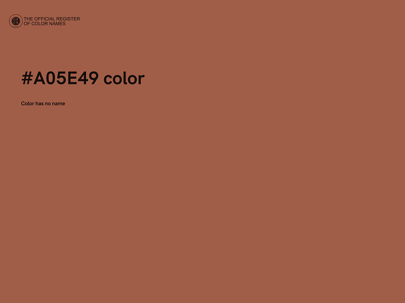 #A05E49 color image