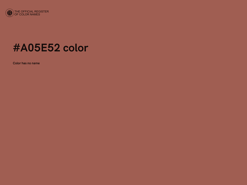 #A05E52 color image